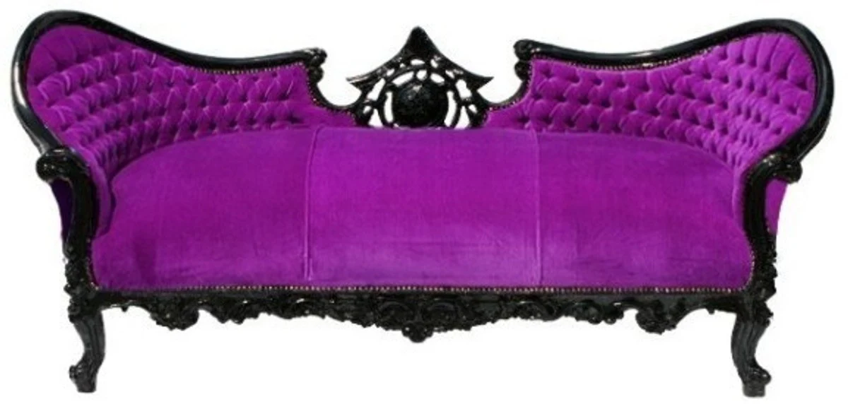 Casa Padrino Baroque Sofa Vampire Purple / Black- Limited Edition