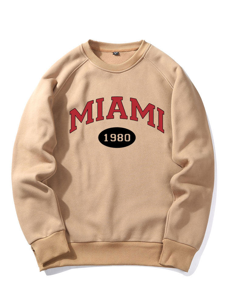 Miami Letter Print Sweatshirt