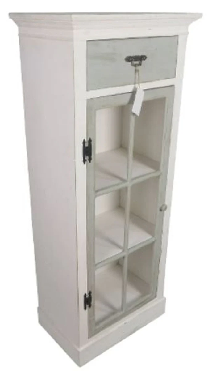 Casa Padrino Country Style Chest of Drawers Antique White / Light Gray 58 x 37 x H. 139 cm - Furniture in Country Style