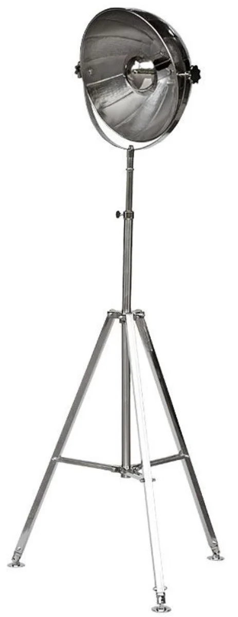 Casa Padrino lámpara de estudio trípode de latón plata 64 x A. 198 cm - Lámpara de pie retro - Iluminación de salón - Iluminación de estudio