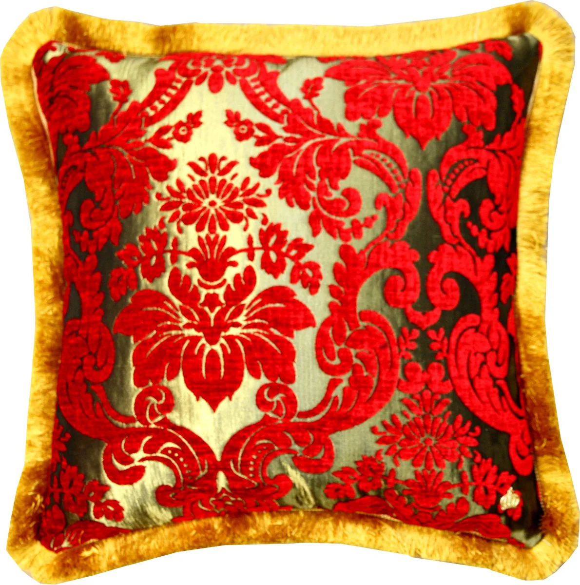 Almohada de lujo Pomp??s de Casa Padrino de Harald Gl??ckler Elegance Collection patr¨®n barroco rojo / dorado 50 x 50 cm - almohada de lujo