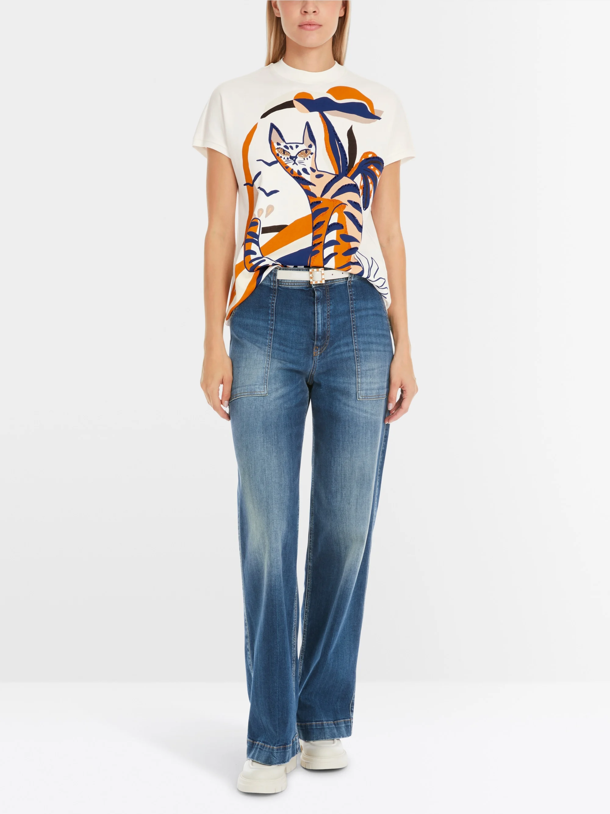 Marc-Cain T-shirt with cat motif