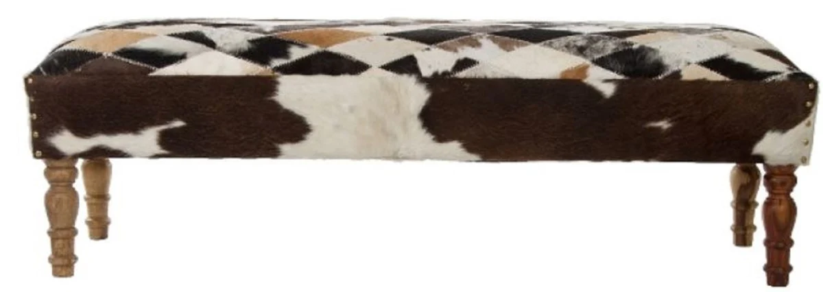 Casa Padrino banco de salón de lujo multicolor 125 x 37 x H. 40 cm - Muebles de Salón de Lujo