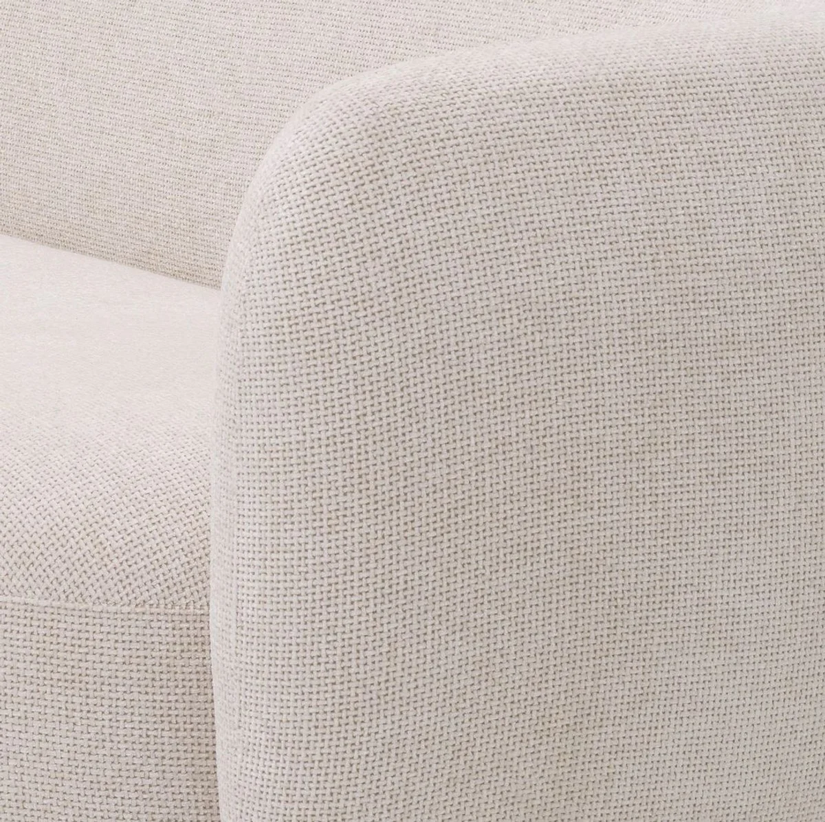 Casa Padrino sof¨¢ de lujo crema / lat¨®n 223 x 96 x A. 71 cm - Sof¨¢ de sal¨®n - Sof¨¢ de hotel - Muebles de sal¨®n - Muebles de hotel - Muebles de lujo - Interiores de lujo - Interiores de sal¨®n