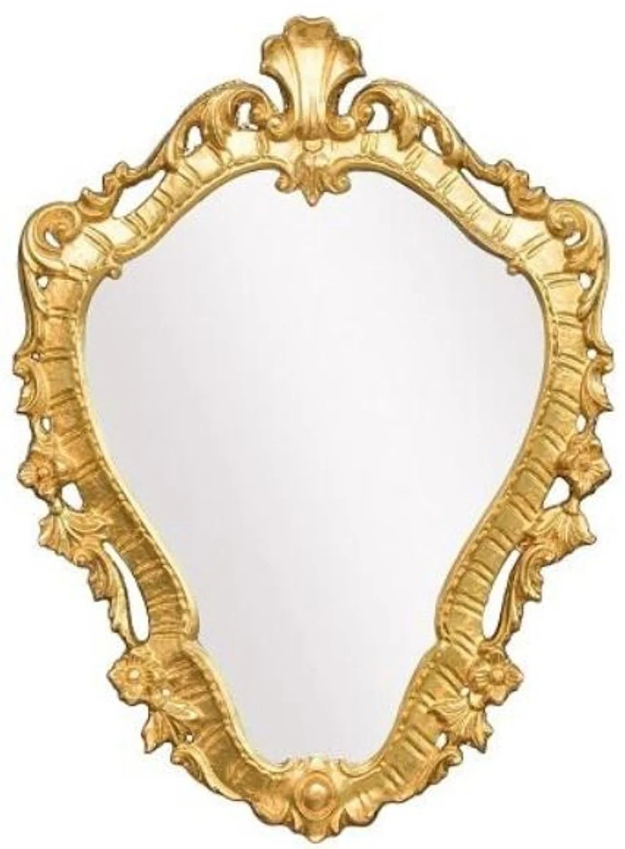 Casa Padrino espejo barroco de lujo oro 41 x 3 x H. 57 cm - Espejo de Pared Barroco - Noble y Suntuoso