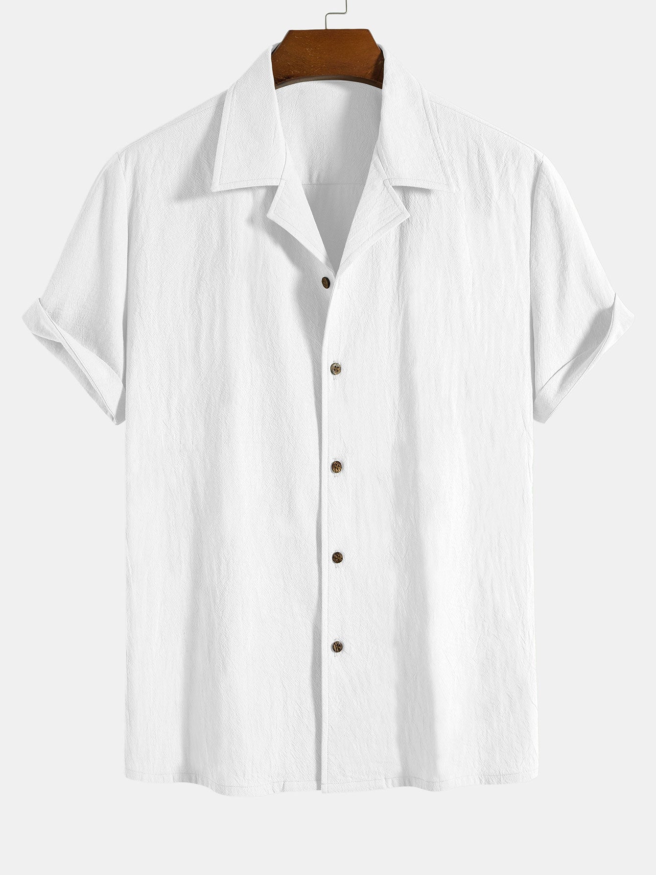 Textured Cotton Revere Shirt & 5