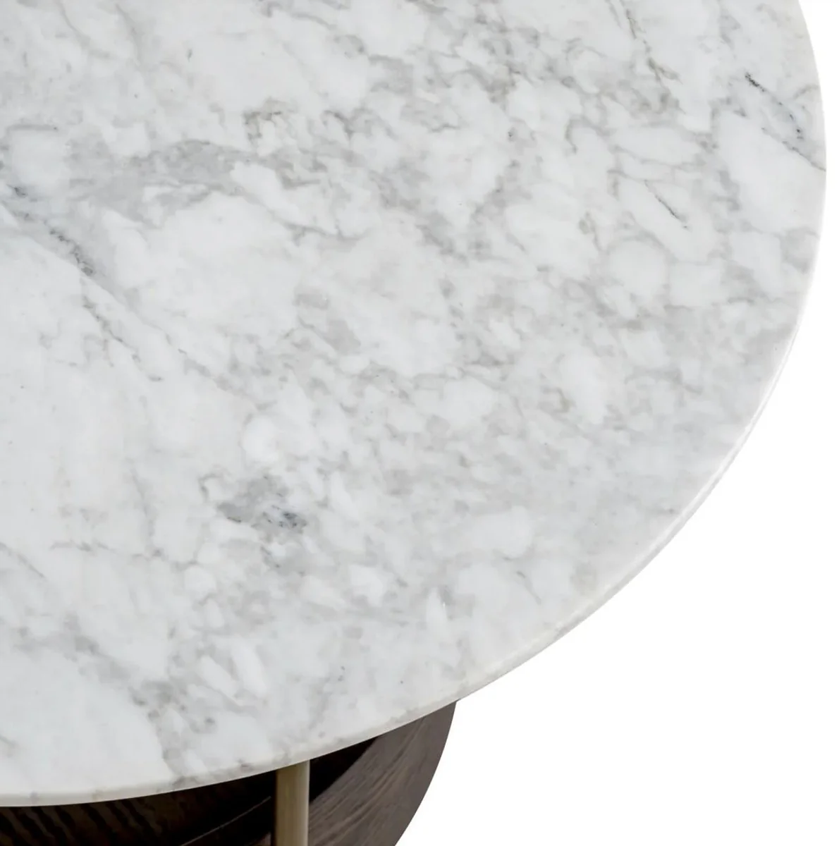 Casa Padrino mesa auxiliar de lujo con tapa de m¨¢rmol marr¨®n / blanco / lat¨®n 59,5 x 45 x A. 54,5 cm - Muebles de sal¨®n - Muebles de lujo - Interiores de sal¨®n - Calidad de lujo
