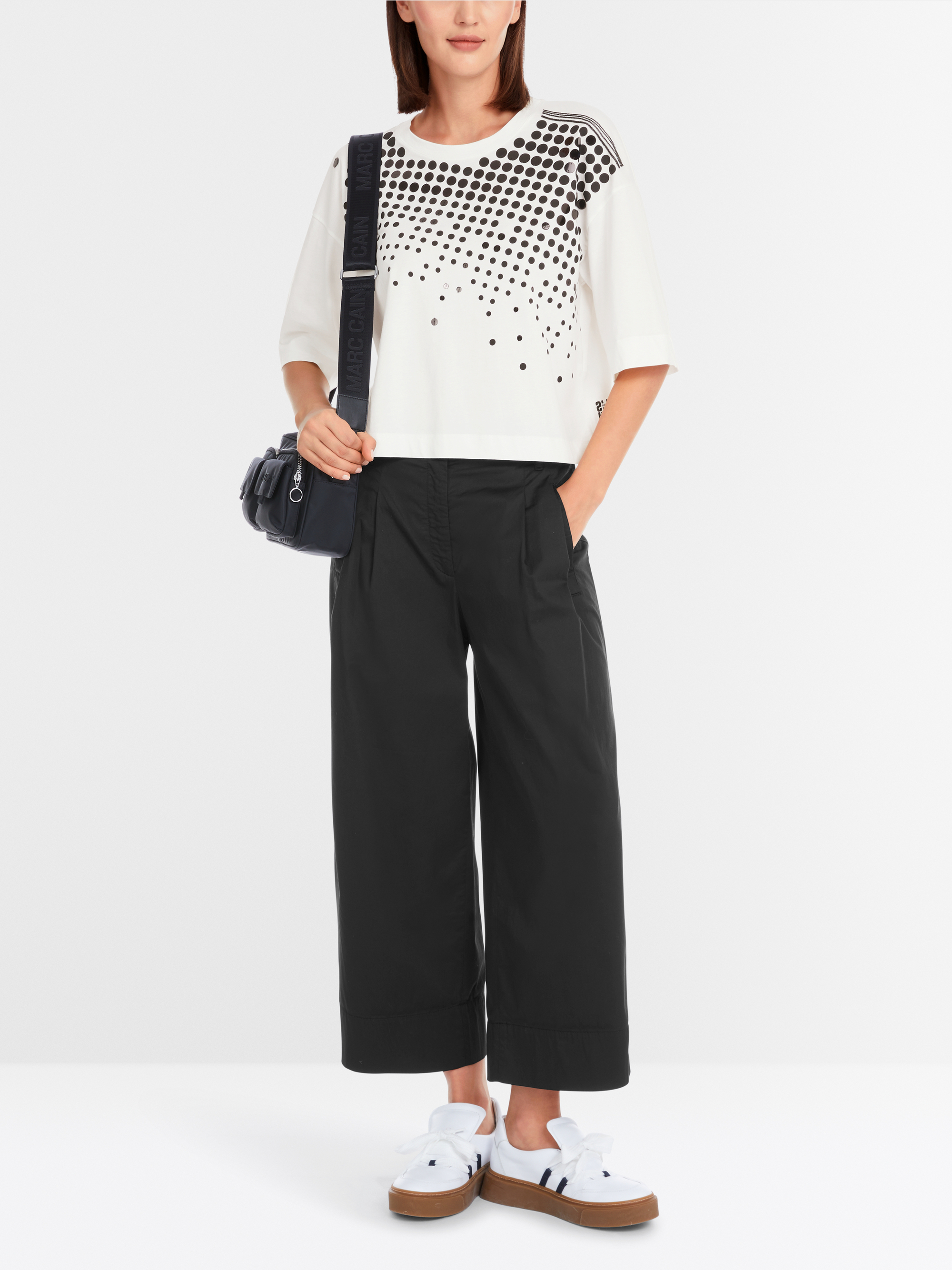 Marc-Cain Cropped T-shirt with graphic print