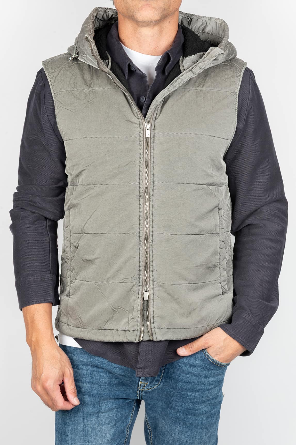 Rivera-spain Chaleco Keeling acolchado con capucha verde