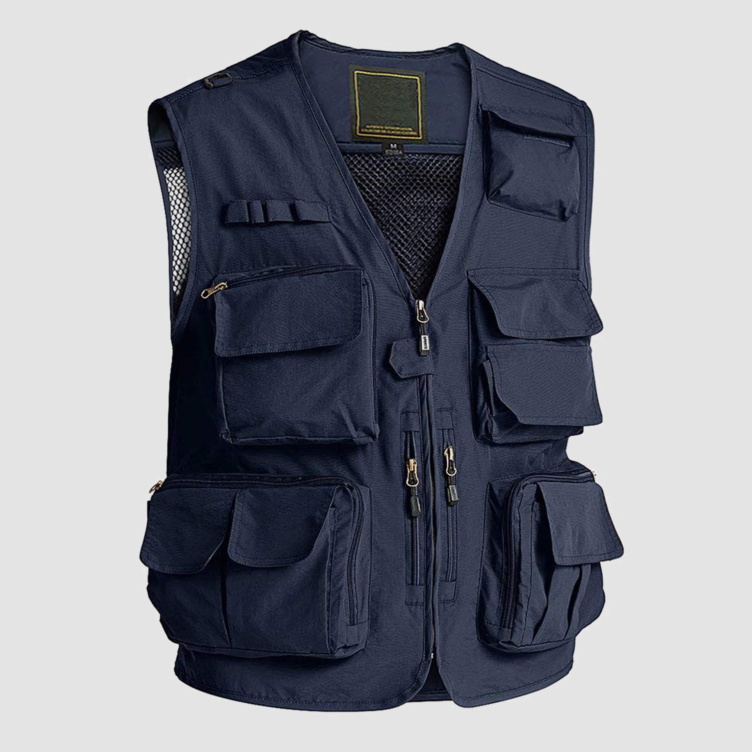 Men's Outerwear Vests Mesh Sleeveless Outdoor Work Vest with Multi Pockets Cargo Waistcoat Fishing