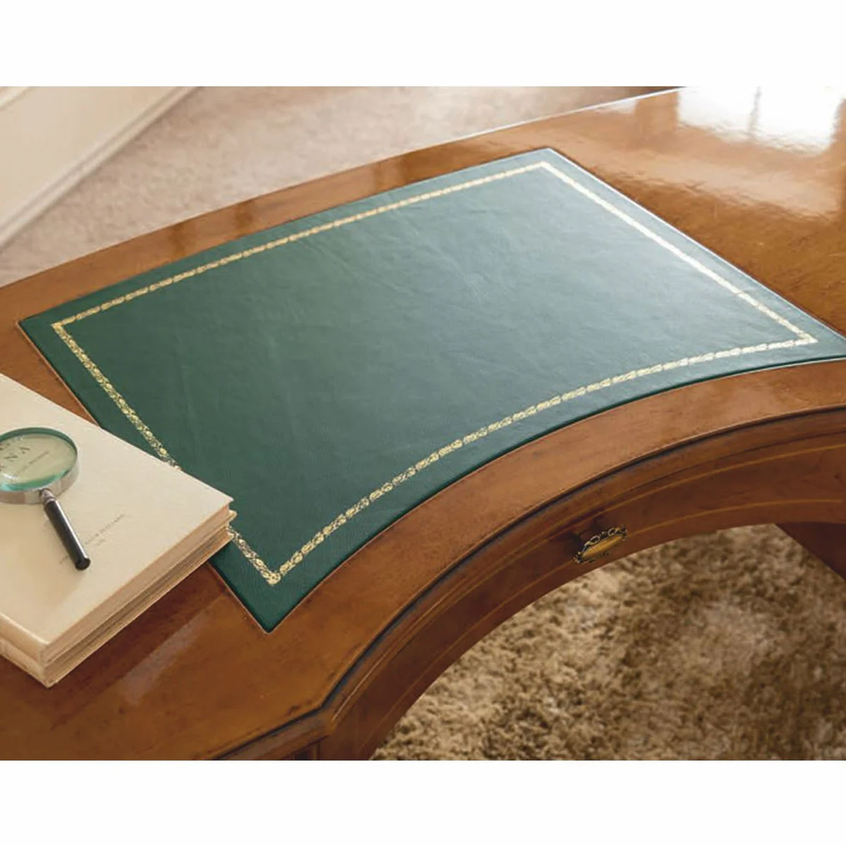 Casa Padrino Escritorio Barroco de Lujo Marr¨®n / Verde 150 cm - Muebles de Oficina - Hecho en Italia