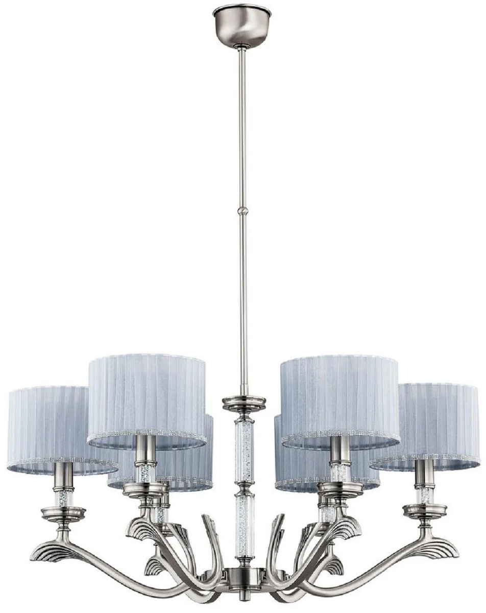 Casa Padrino ara?a de luces barroco de lujo plata mate / gris ? 76 cm