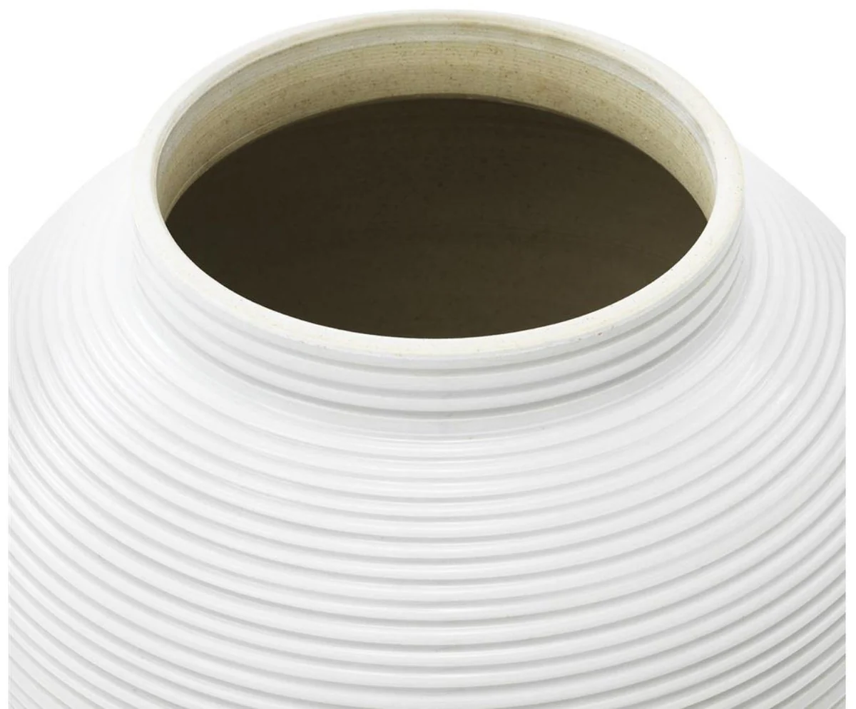 Casa Padrino jarra de porcelana de lujo con tapa blanca ? 25 x H. 45 cm - Hotel & Restaurant Decoration