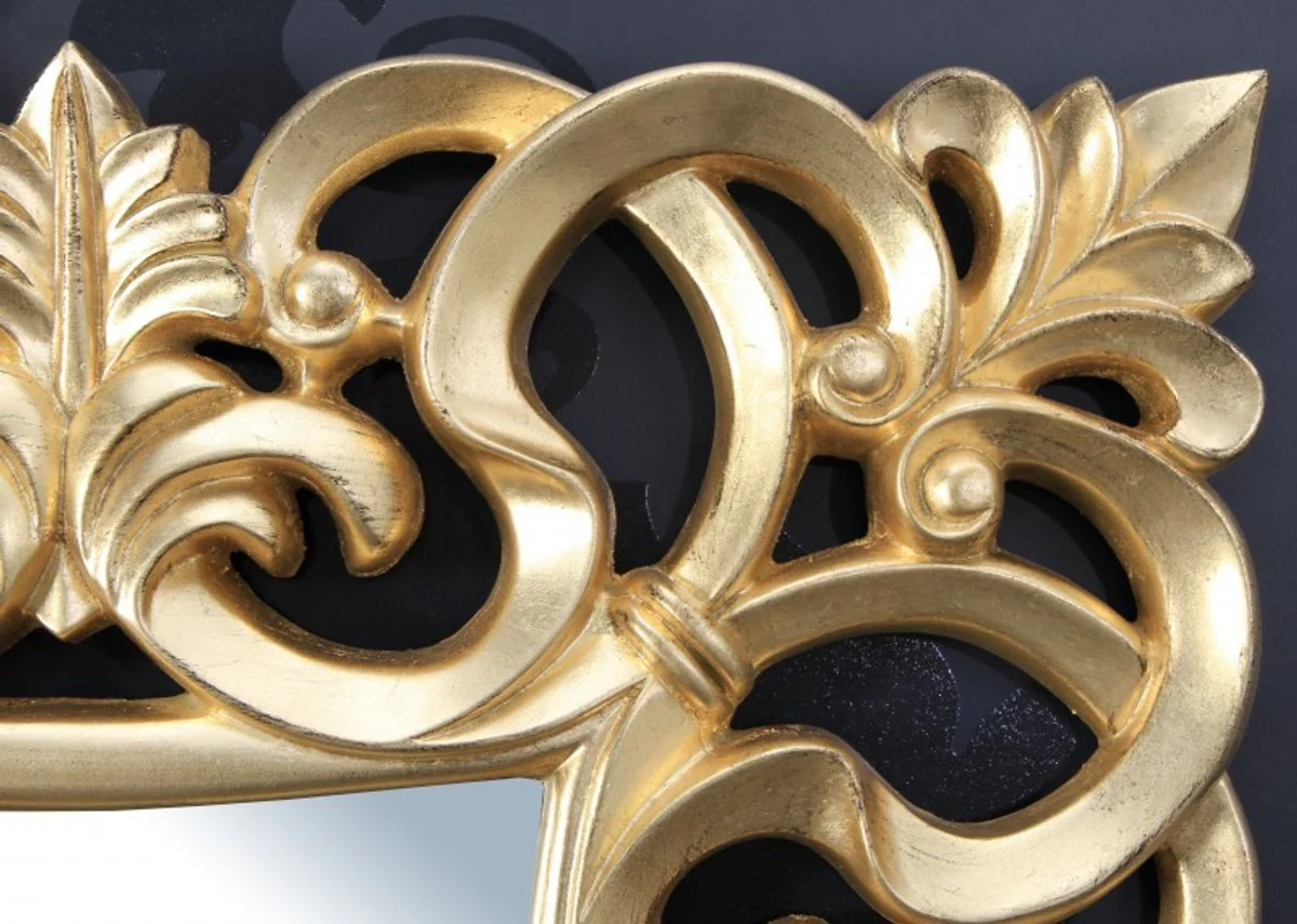 Espejo de pared barroco dividido 76 x 76 cm de oro - cuadrado del espejo dorado Barock Wandspiegel Gold Antik, H?he 76 cm, Breite 76 cm, Edel & Prunkvoll