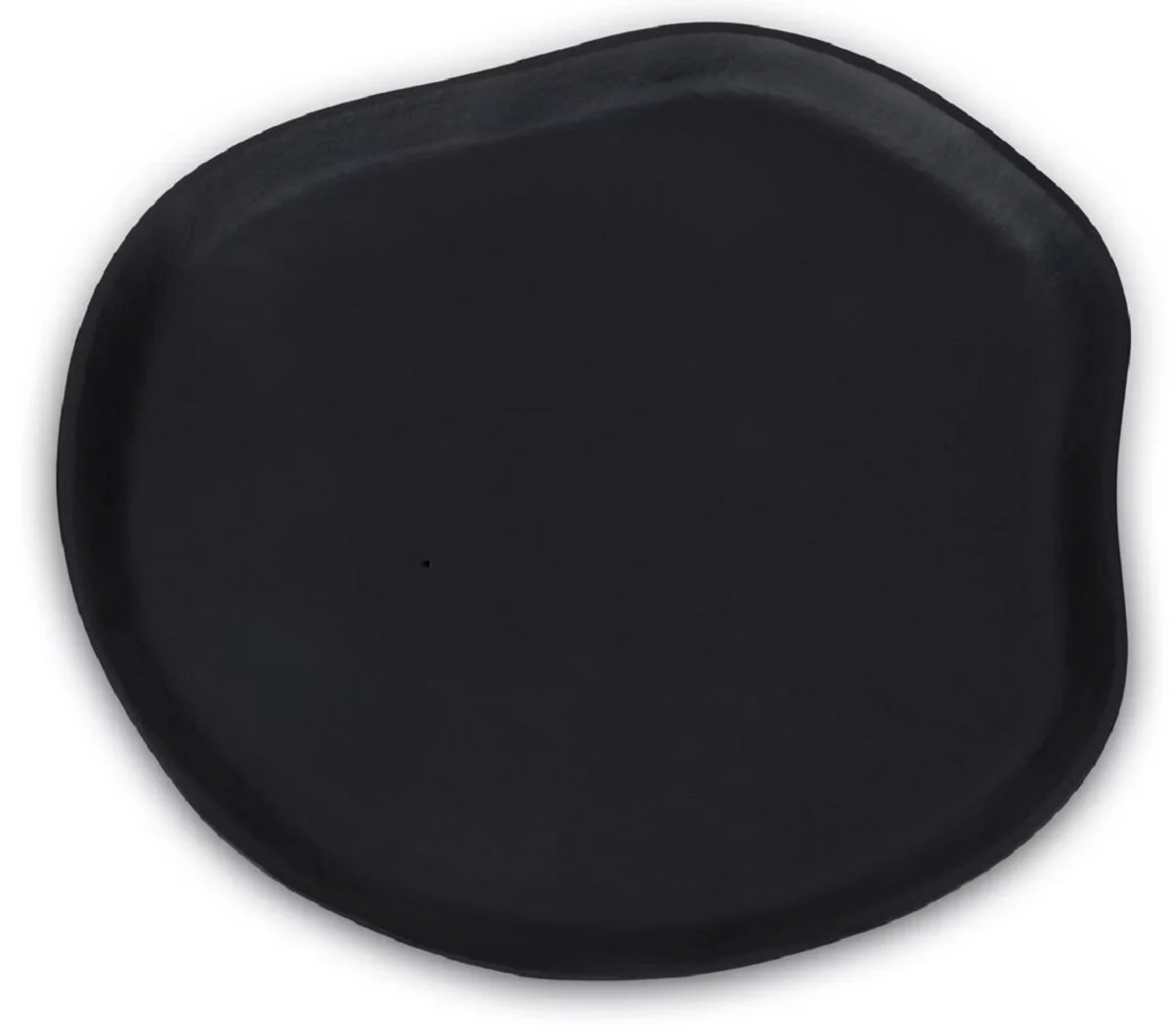 Casa Padrino bandeja de aluminio de lujo negro mate 40 cm - Accesorios decorativos