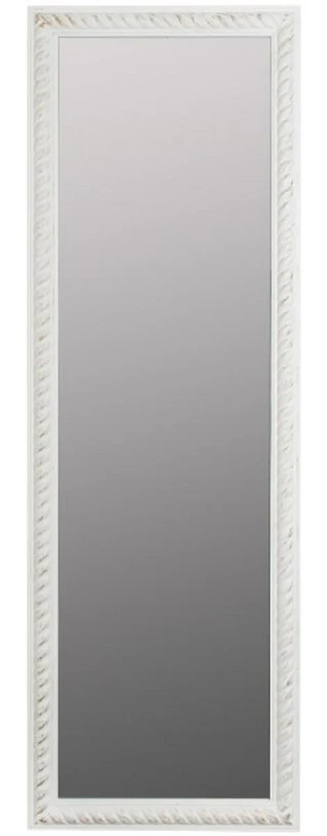 Casa Padrino Espejo de Pared Barroco Blanco Antiguo / Oro 62 x H. 187 cm - Espejo Barroco