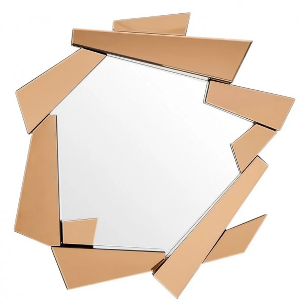 Casa Padrino luxury wall mirror Amber Art Deco 102 x 123 cm - Wall Mirror