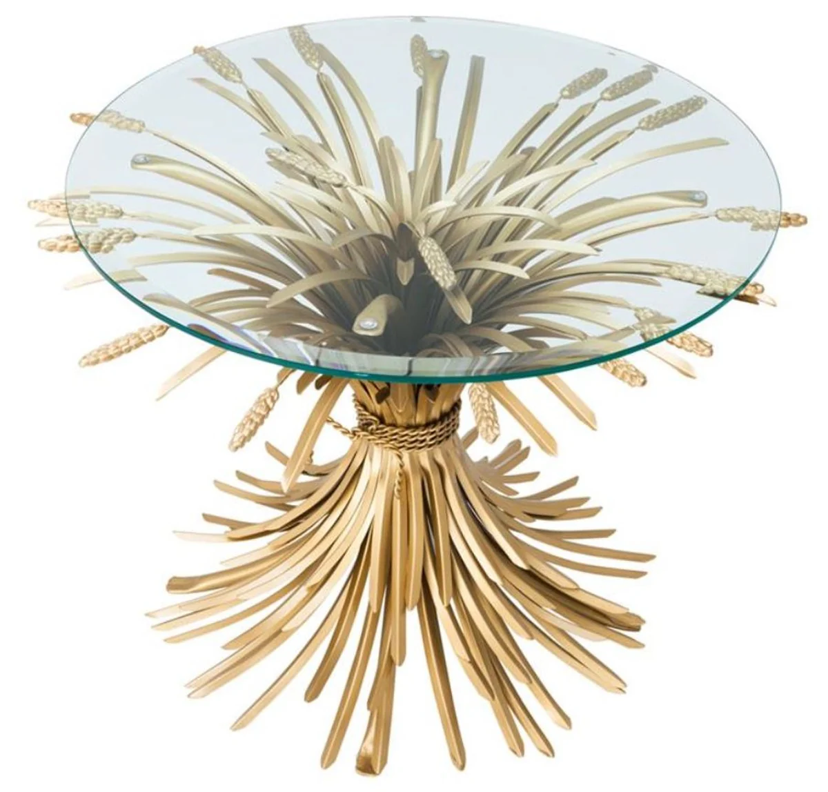 Casa Padrino mesa auxiliar de lujo oro antiguo Ø 80 x H. 55 cm - Muebles de Diseño