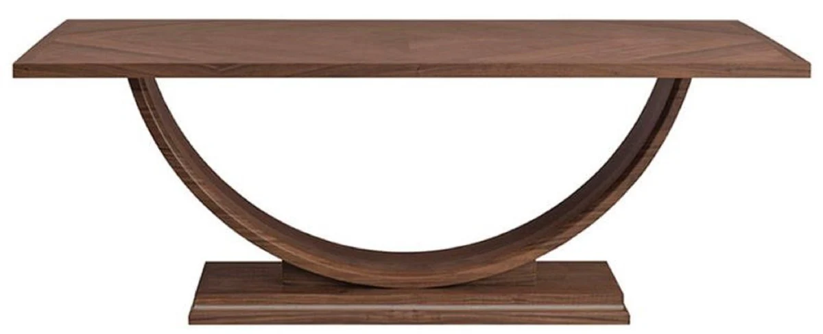 Casa Padrino mesa de comedor de lujo marr¨®n 220 x 103 x A. 76 cm - Mesa de cocina moderna de madera maciza - Muebles de comedor de madera maciza de lujo