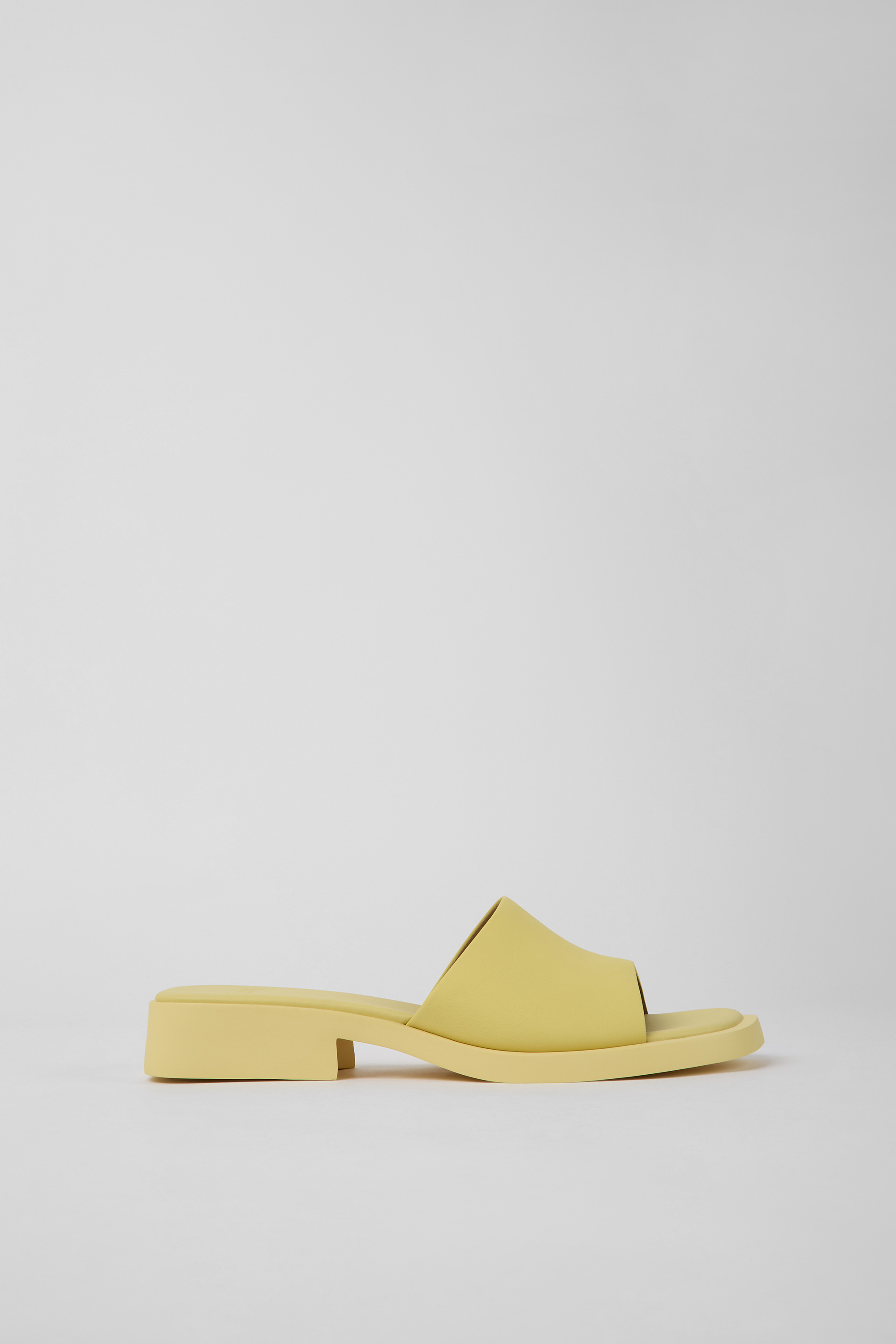Dana - Yellow leather sandals for women