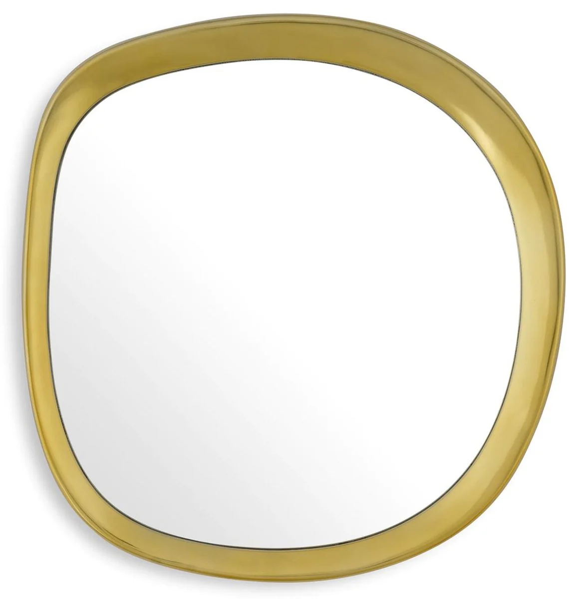 Casa Padrino espejo de pared de lujo oro 43,5 x 4 x A. 45 cm - Espejo de sal¨®n de aluminio - Espejo de dormitorio - Espejo de armario - Muebles de lujo