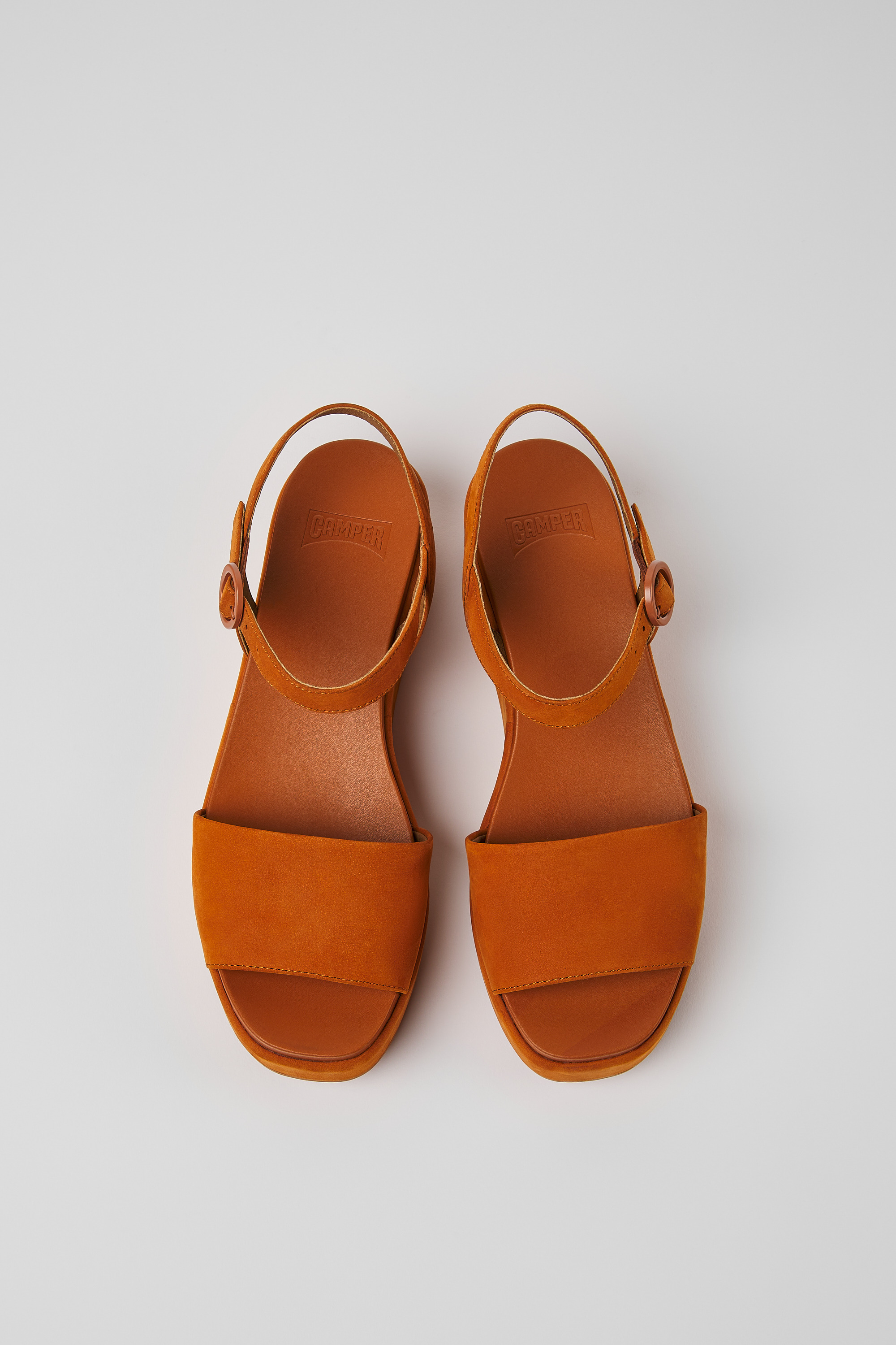 Misia - Brown nubuck sandals for women