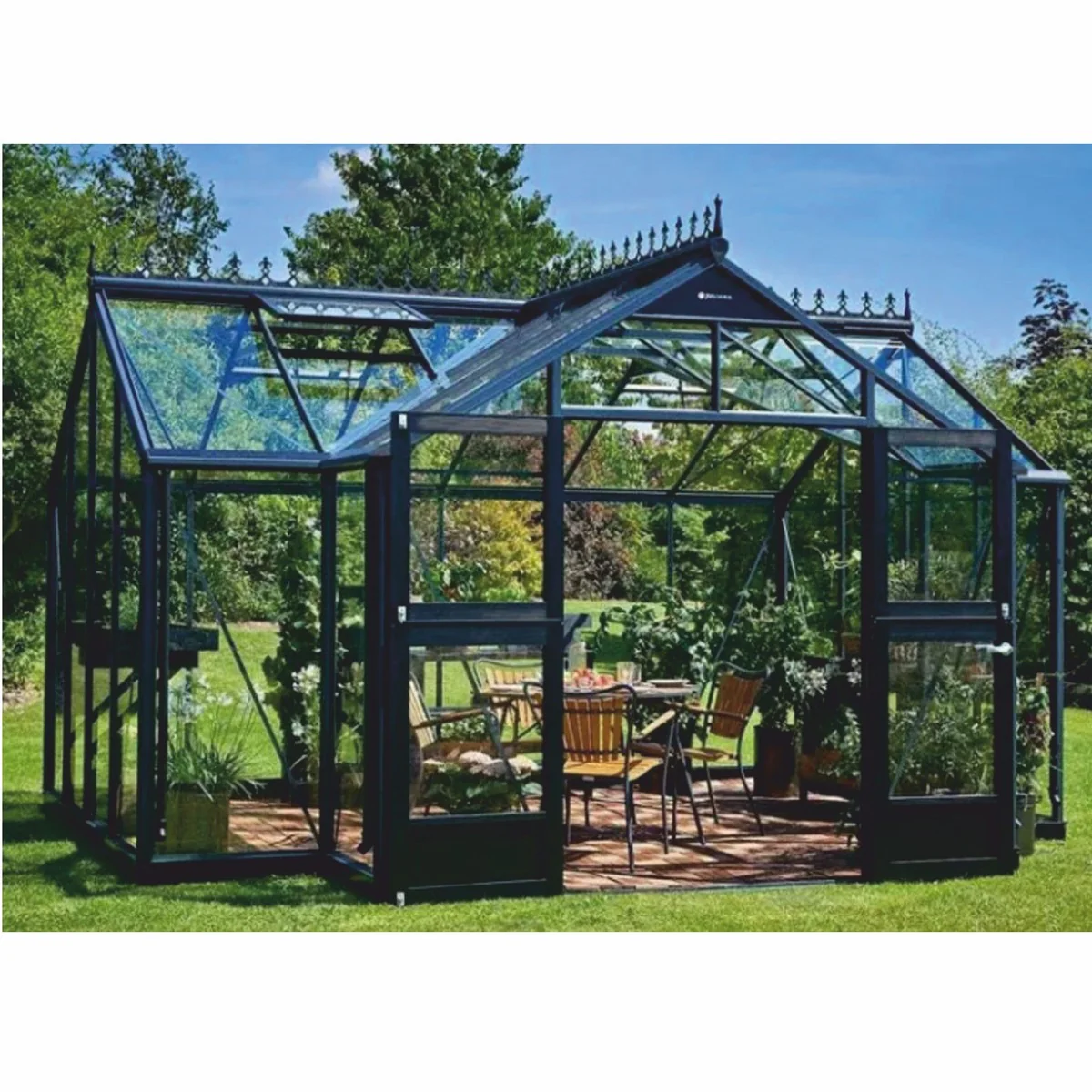 Casa Padrino casa de jard¨ªn de lujo negro 600 x 400 x A. 450 cm - Casas de jard¨ªn