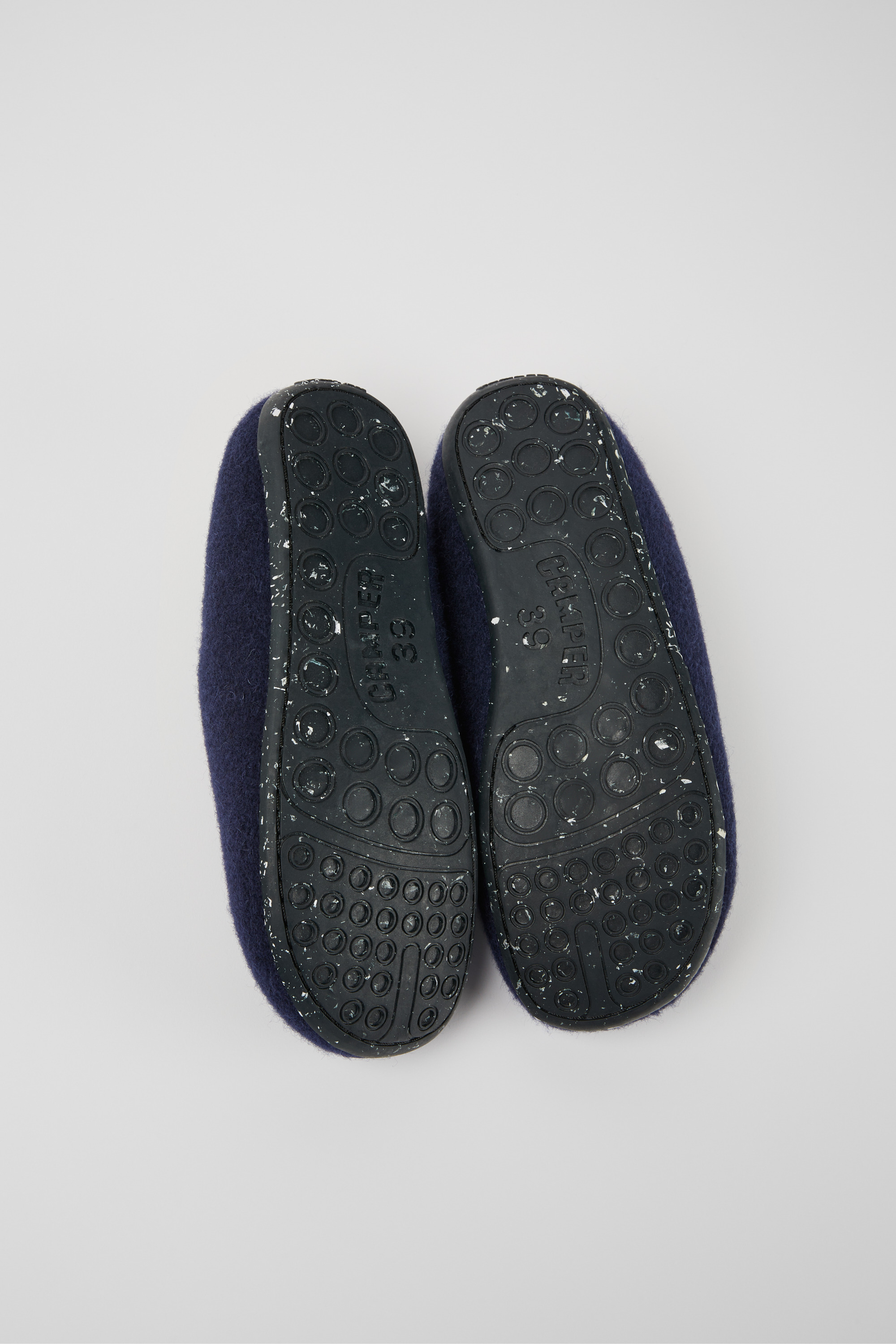Wabi - Blue wool slippers for women