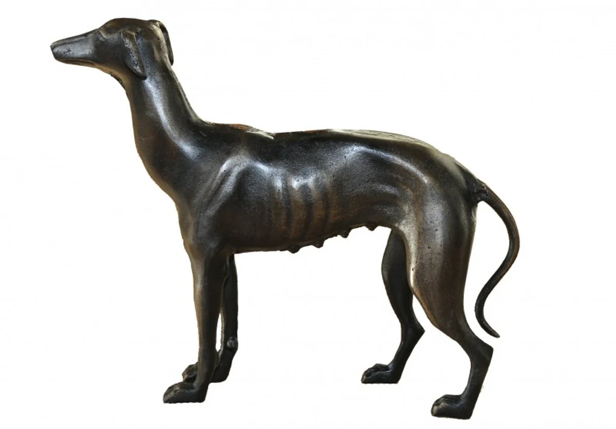 Casa Padrino luxury Figure greyhound female H 29 cm, W 33 cm, D 8 cm - Massive Sculpture - Fine & Sumptuously