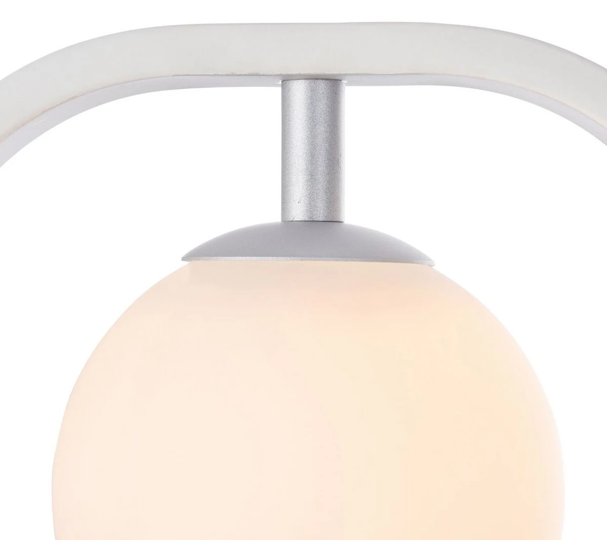 Casa Padrino aplique de pared de lujo blanco / plata 17.8 x 11 x H. 25 cm - Lámpara de Pared de Lujo