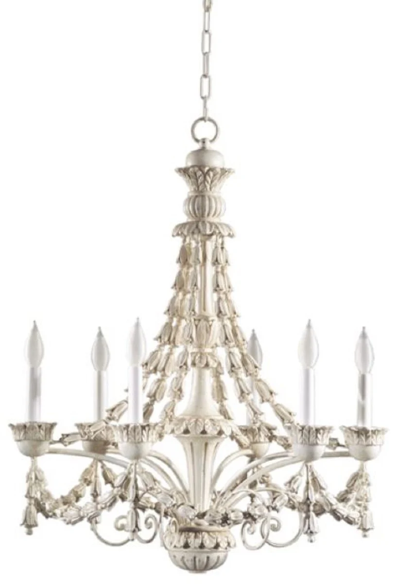 Casa Padrino ara?a de luces barroco de lujo blanco / beige ? 63 x A. 82 cm