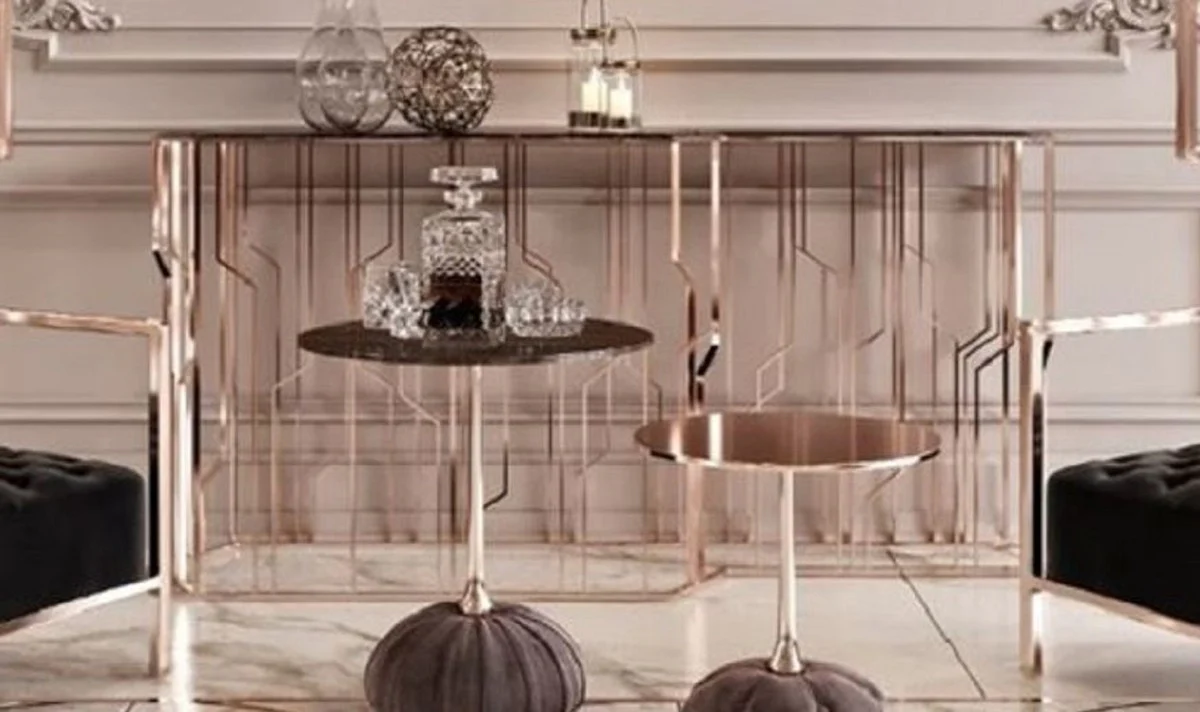 Casa Padrino consola de lujo cobre / negro 152 cm