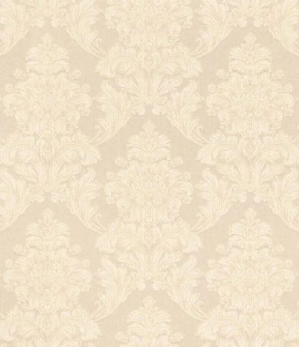 Casa Padrino papel tapiz textil barroco crema 10,05 x 0,53 m - Papel Pintado en Estilo Barroco