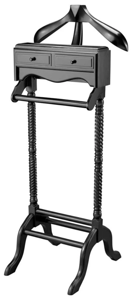 Lujo Casa Padrino gal¨¢n con 2 cajones negro 51 x 46,5 x H. 123 cm - lujo colecci¨®n