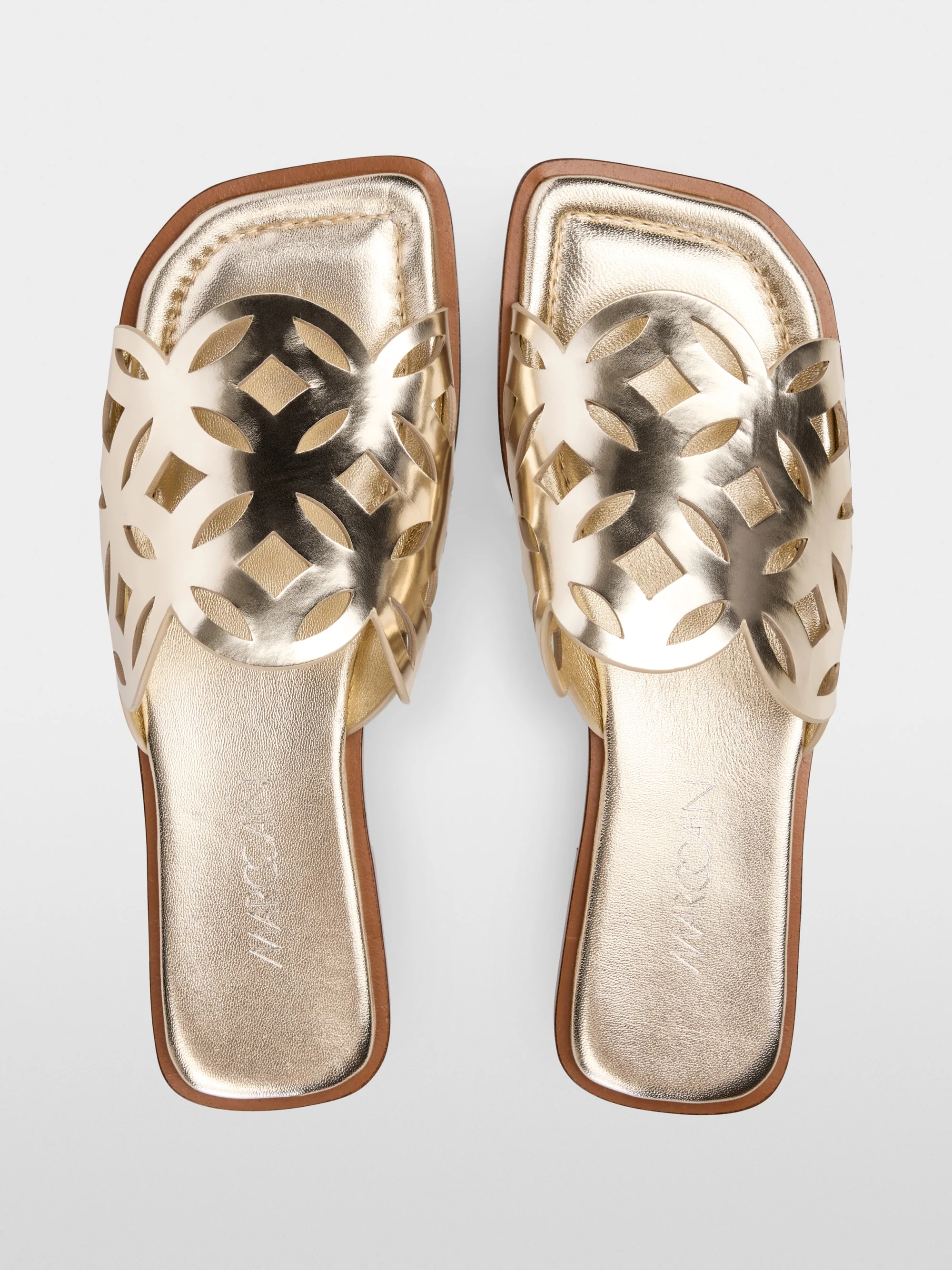 Marc-Cain Flat mules in metallic