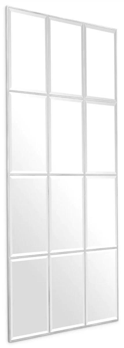 Casa Padrino espejo de pared de lujo plata 78,5 x A. 215,5 cm - Espejo de sal¨®n rectangular - Espejo de dormitorio - Espejo de armario - Muebles de lujo - Interior de lujo
