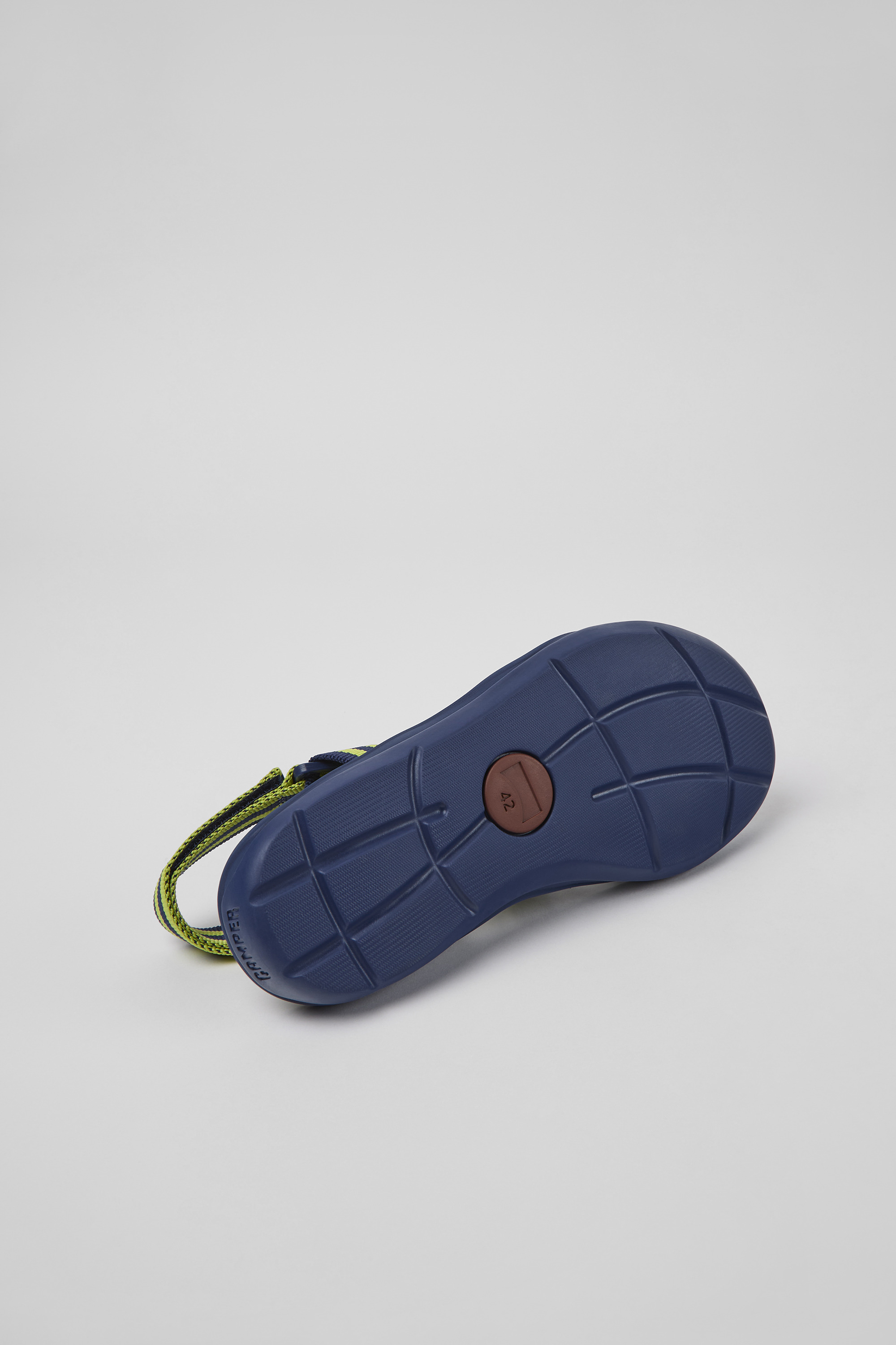 Match - Blue and yellow textile sandals for men