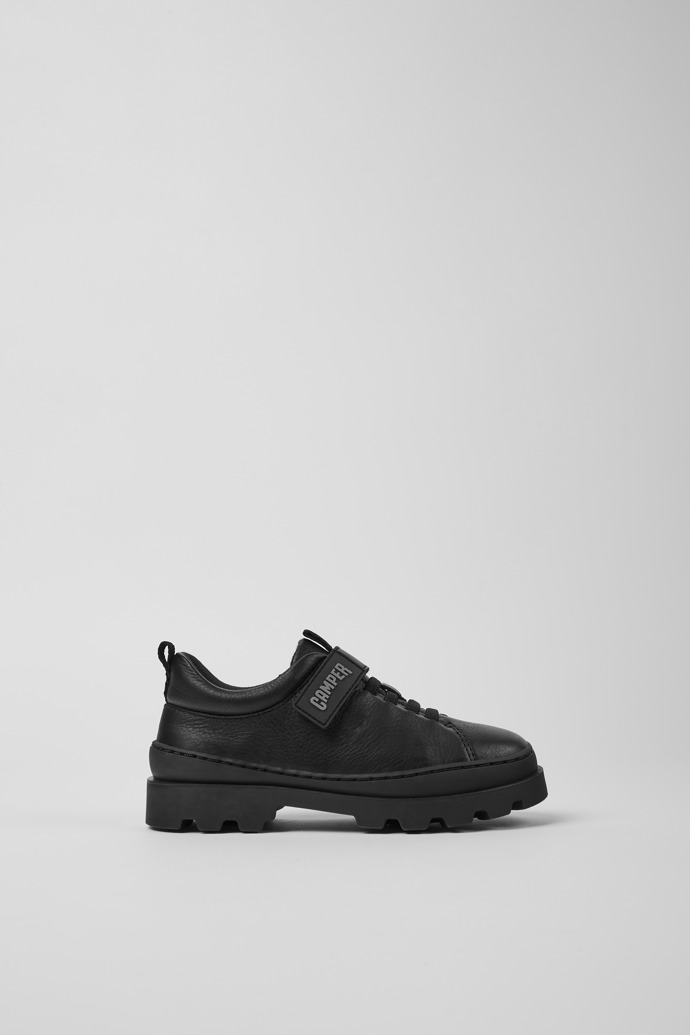 Brutus Black leather shoes for boys