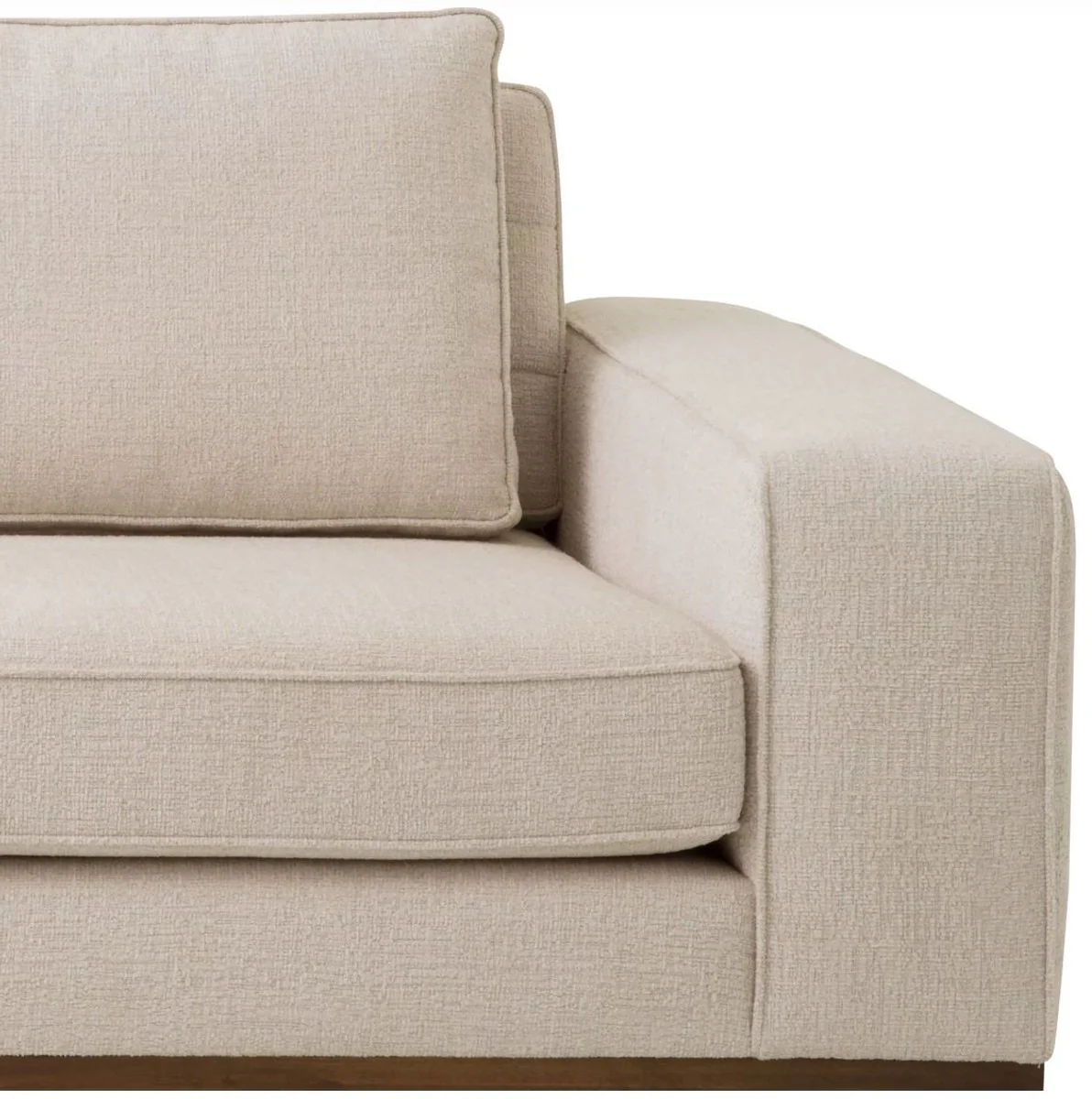 Casa Padrino sof¨¢ de lujo beige / marr¨®n 286 x 110 x A. 80 cm - Sof¨¢ de sal¨®n con cojines - Muebles de sal¨®n - Muebles de lujo - Interior de sal¨®n - Interior de lujo