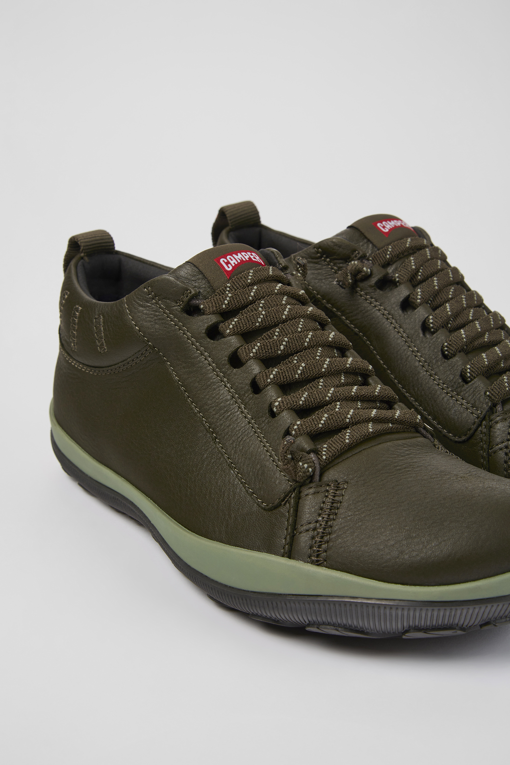 Peu Pista GORE-TEX GORE-TEX - Green-gray leather shoes for men