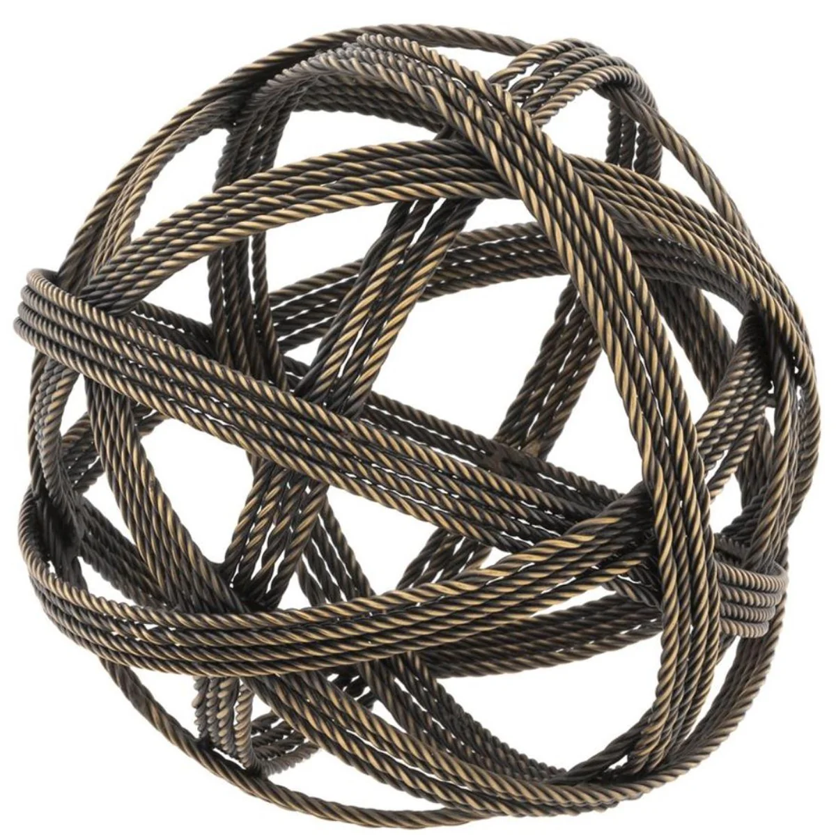 Casa Padrino bolas de acero inoxidable de diseñador latón vintage - Decoración de Escritorio de Lujo