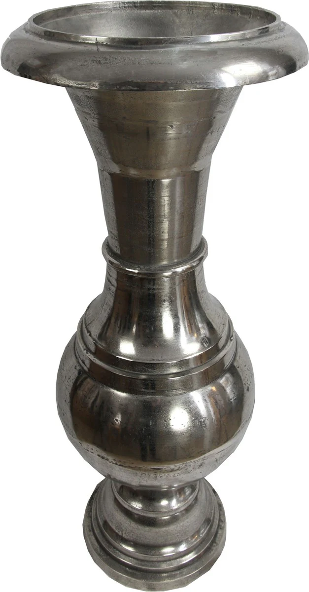 Giant Casa Padrino Baroque XXL Vase Aluminum Raw Finished H 99 cm, diameter 40 cm - Hotel decoration - Flower pot