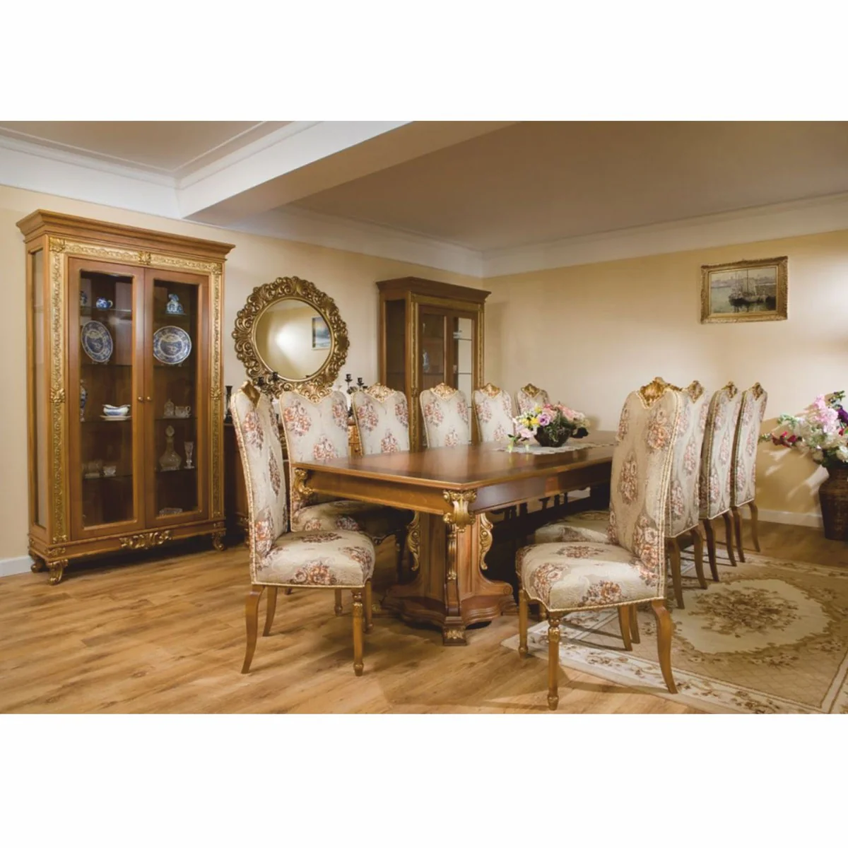 Casa Padrino vitrina barroco de lujo marr¨®n / oro 122,5 x A. 218,5 cm - Muebles barrocos