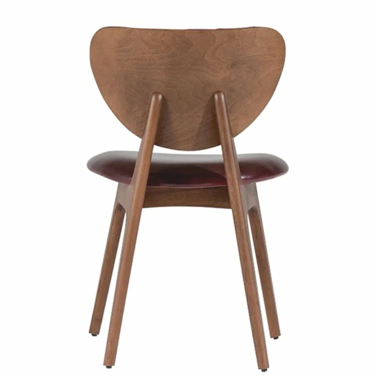 Casa Padrino silla de comedor de cuero de lujo rojo vino oscuro / marr¨®n - Muebles de comedor de cuero genuino