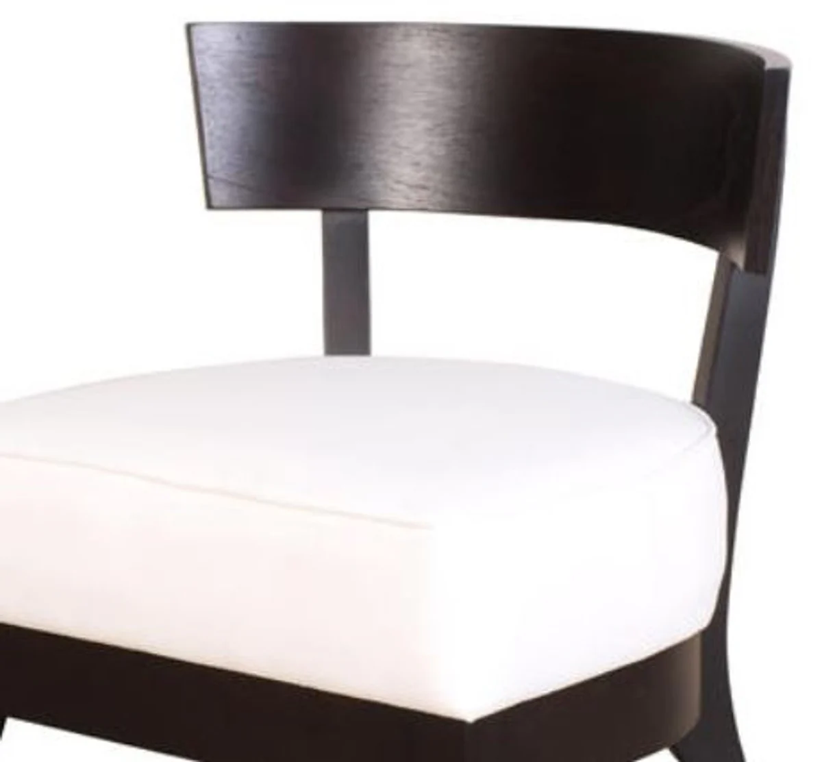 Casa Padrino Sillón Lounge Club Negro / Blanco 73,5 x 66 x H. 74 cm - Colección de Lujo