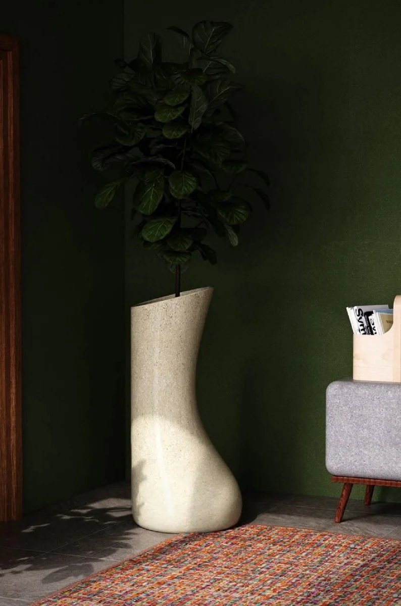 Casa Padrino maceta decorativa de lujo crema A. ??100 cm - Maceta de hormig¨®n