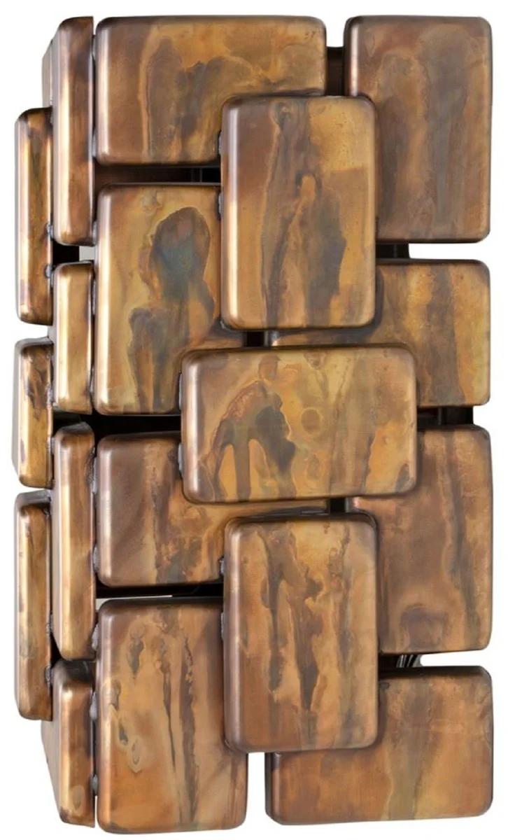 Casa Padrino lámpara de pared de diseño latón oxidado 25 x 21 x A. 36 cm - Colección de Lujo