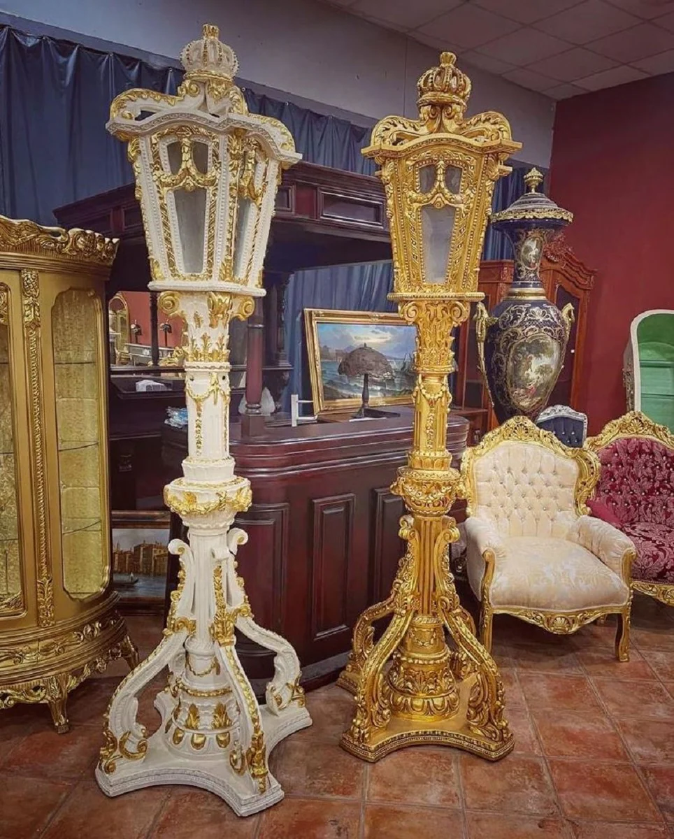 Pomp??s by Casa Padrino Farol Barroco Crema / Oro - L¨¢mpara de pie Pomp??s Barroco dise?ada por Harald Gl??ckler