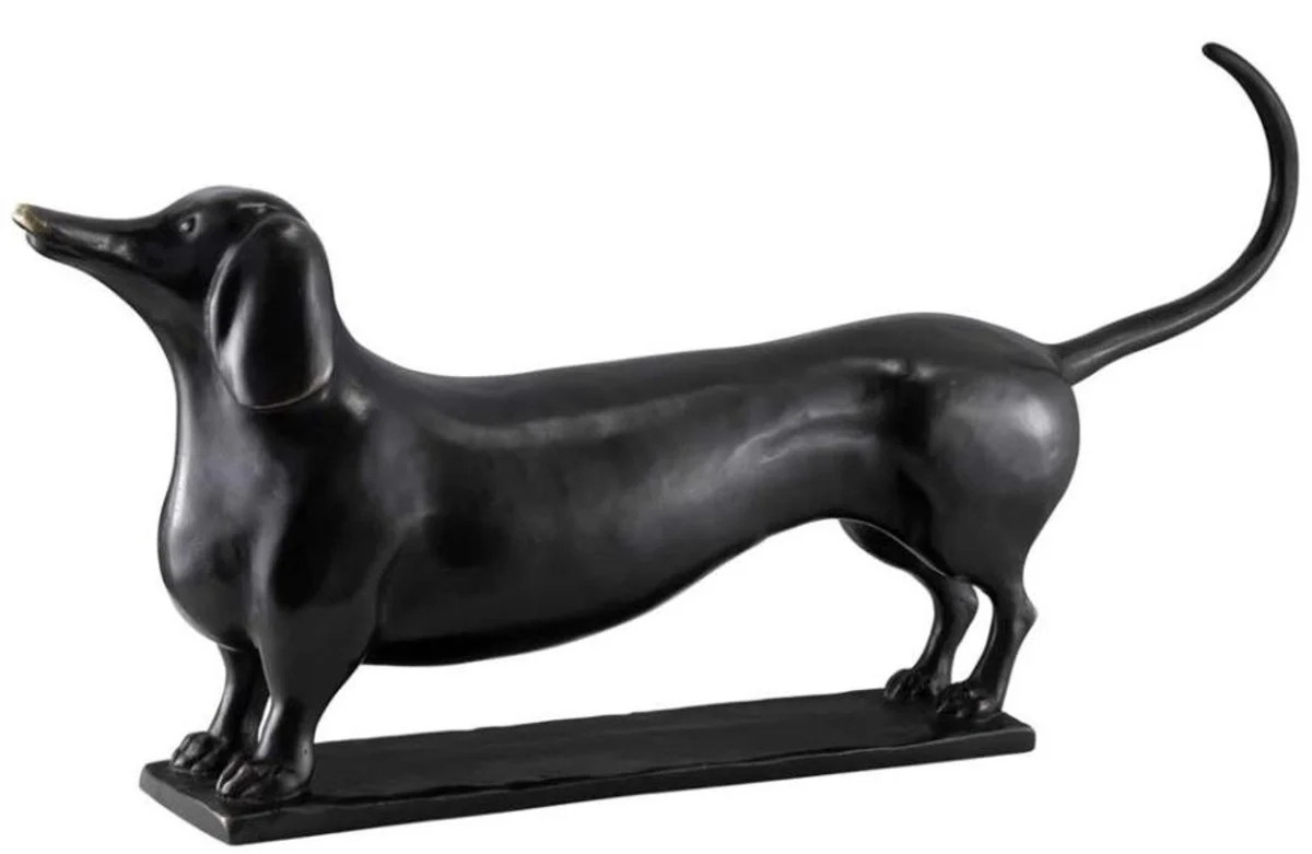 Casa Padrino de bronce diseñador gráfico perro tejón 46 x 8 x H. 23 cm - de lujo de calidad