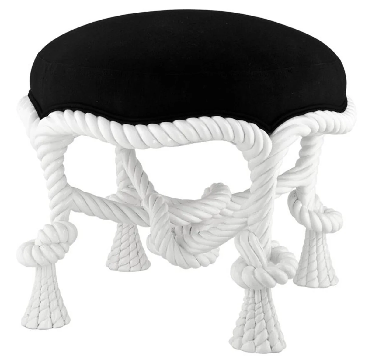 Casa Padrino de caoba dise?ador heces 47 x H. 45 cm - taburete hotel de lujo